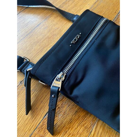 TUMI Mini Black Nylon Crossbody Bag - Picture 2 of 12